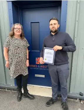 Click Here To Enlarge This Photo Of Customer Care award for Barnes & West